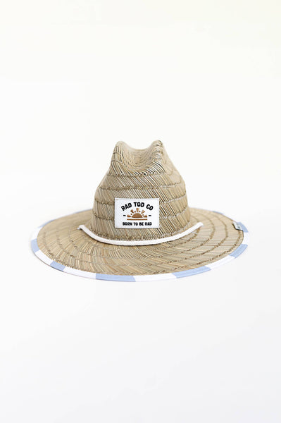 TODDLER STRAW HAT - SKY CHECKS