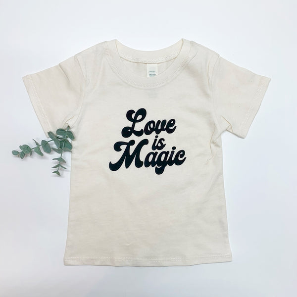 Organic Short Sleeve Tee: Love Is Magic