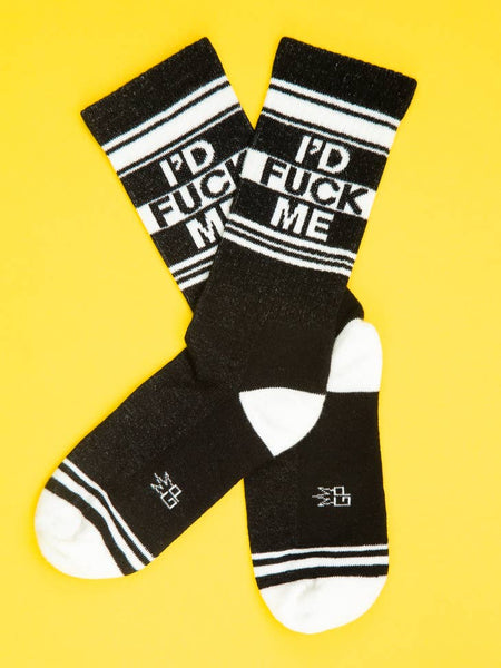 I'd F**k Me - Black Gym Crew Socks
