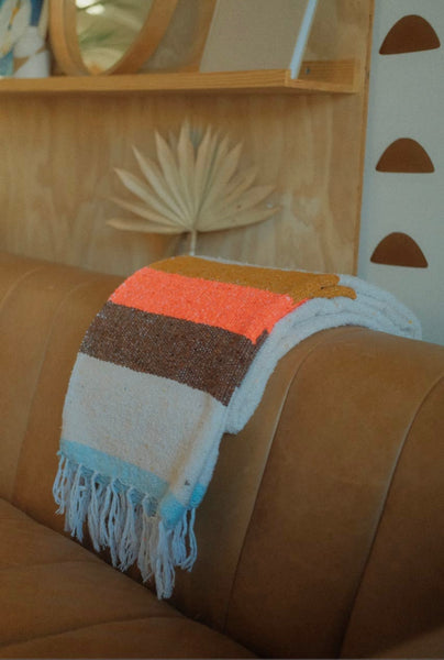 70s - Sustainable Recycled Throw Blanket