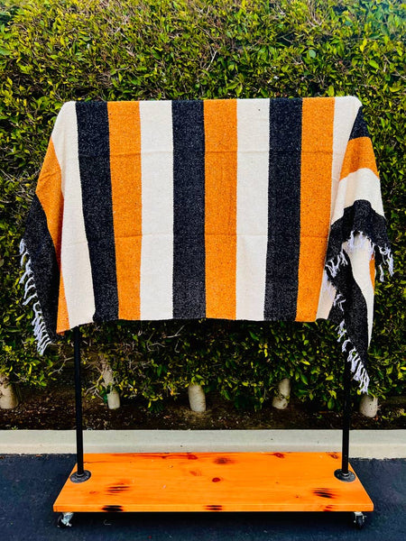 Midnight Marigold Throw l Mexican Blanket