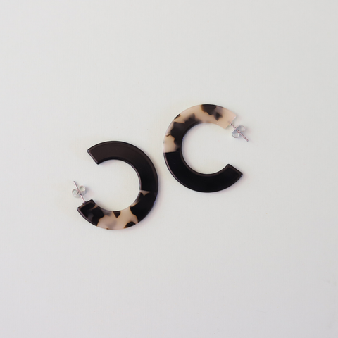 Two-tone Tortoise Earrings