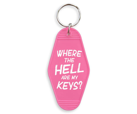 Where Are My Keys Motel Keychain