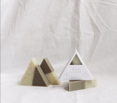 Osaka ~ Smoked Sage + Matcha Triangle Soap