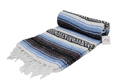Light Blue Mexican Blanket